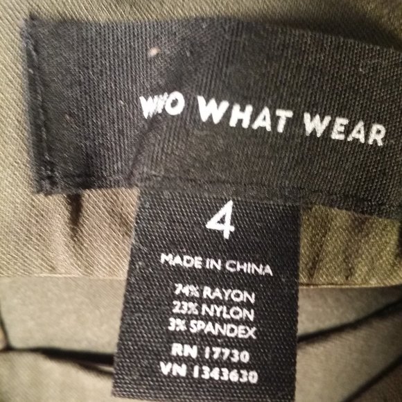 olive green stretch ankle dresspants who what wear - Picture 3 of 3